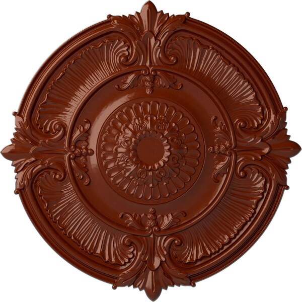 Ekena Millwork Attica Acanthus Leaf Ceiling Medallion (Fits Canopies up to 4 5/8"), 53 1/2"OD x 3 1/2"P, Firebrick CM53ATFIF - main